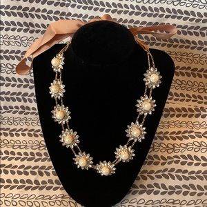 Starburst ribbon necklace